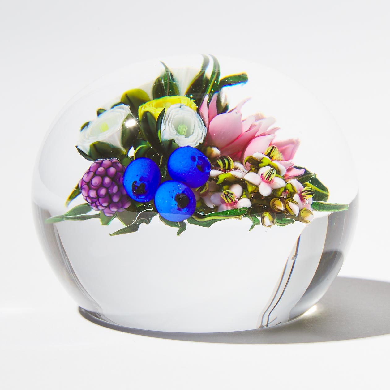 Ken Rosenfeld (American, b.1950), Floral Bouquet Glass Paperweight, c.2001