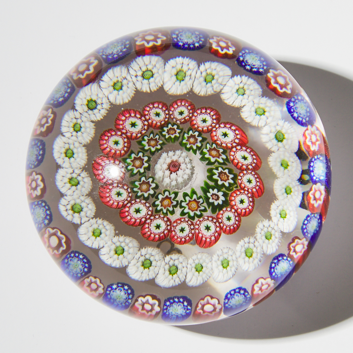 Baccarat Concentric Millefiori Glass Paperweight, 19th century