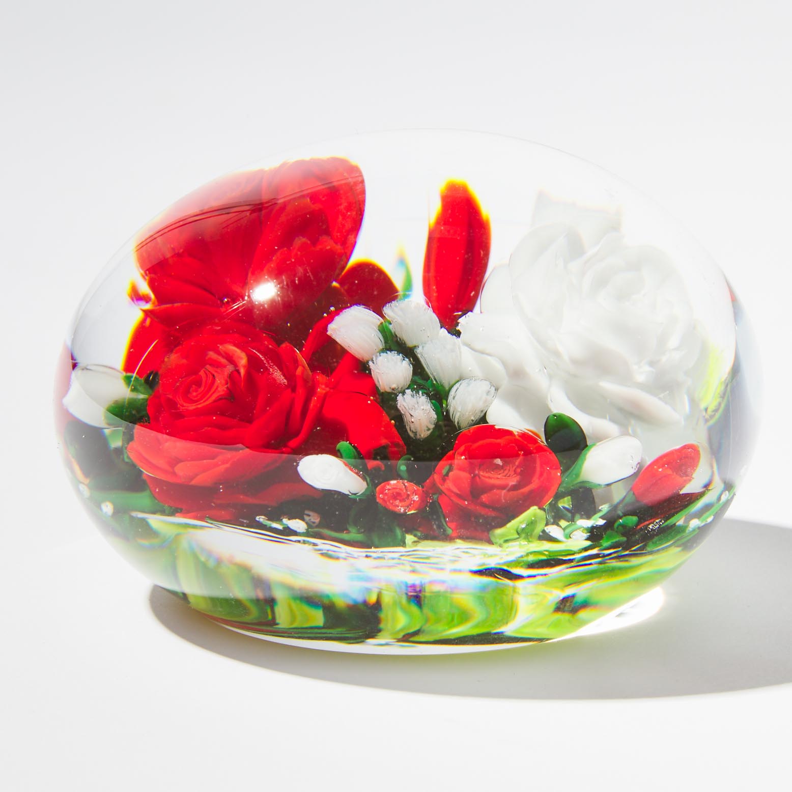 Rick Ayotte (American, b.1944), 'Fulfillment' Magnum Floral Bouquet Paperweight, 2003