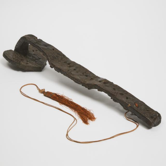 A Chinese Carved Agarwood Ruyi Scepter, Qing Dynasty, 19th Century