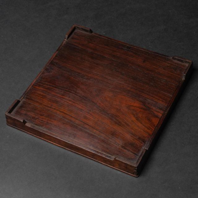 A Huanghuali Square Scholar's Tray, 18th Century