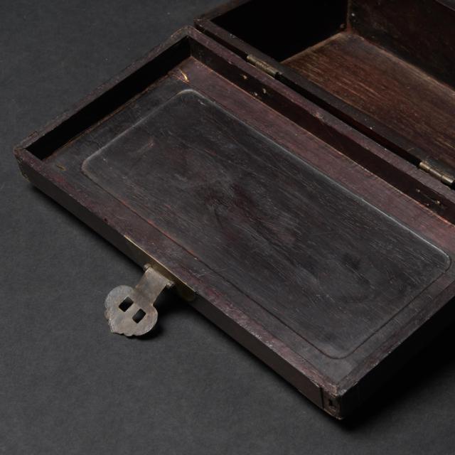 A Zitan Scholar's Writing Box, 19th Century
