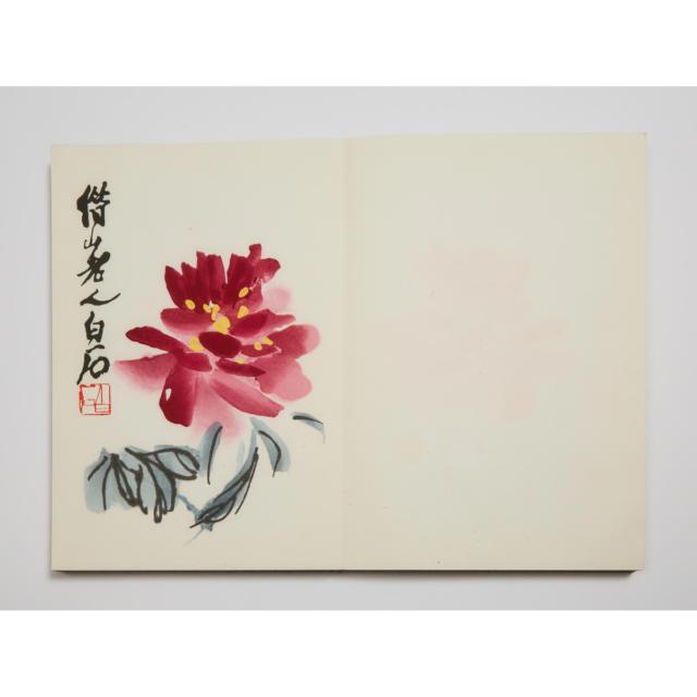 Two Qi Baishi Woodblock Printed Albums, Published by Rong Bao Zhai, Beijing, 1952