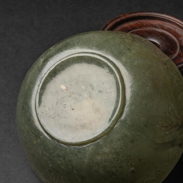 A Celadon Jade Mughal-Style Bowl, 19th Century 