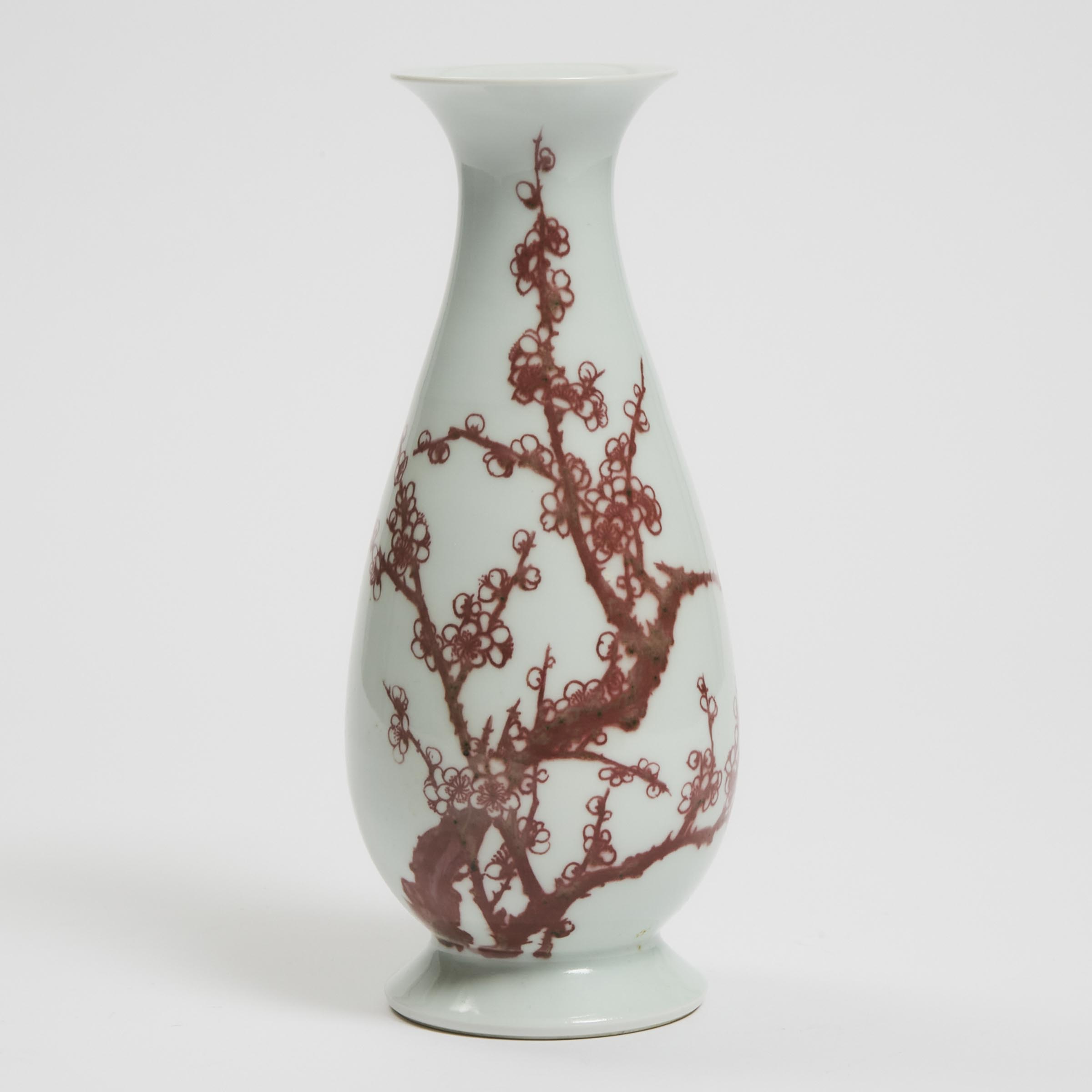 A Copper-Red Decorated 'Plum Blossom' Vase, Circa 1970