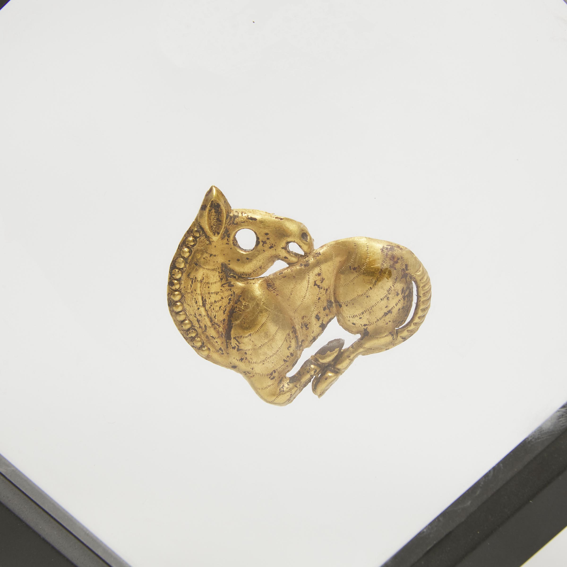 A Rare Solid Gold Horse Pendant Amulet, Ordos Region, Warring States Period (475-221 BC)