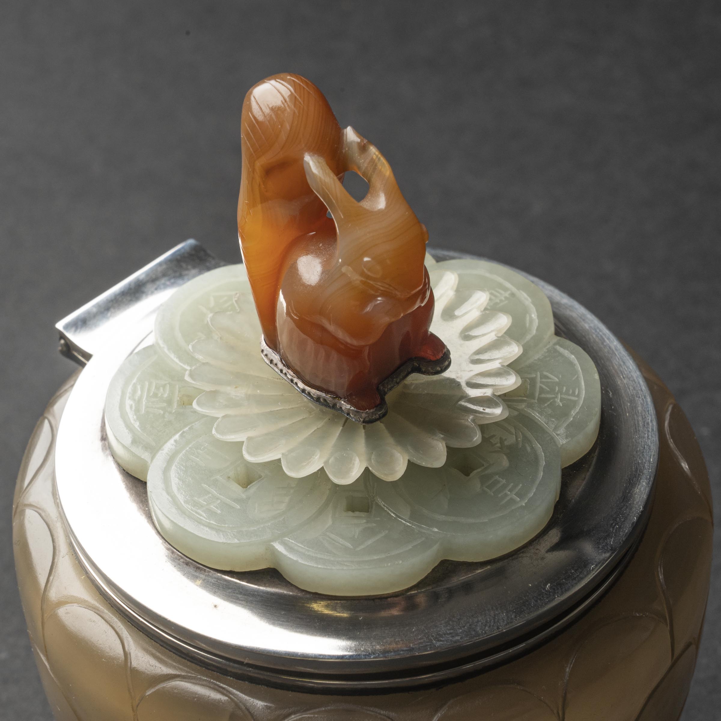 A Jade and Agate Perfumier and Cover, Yamanaka & Co., 19th/20th Century