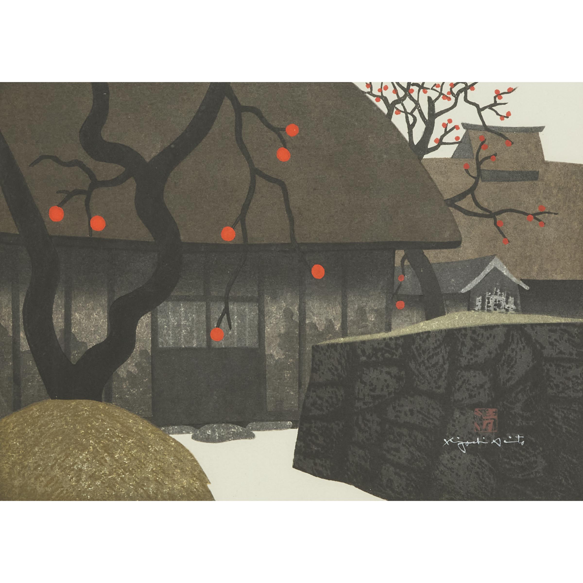Kiyoshi Saito (1907-1997), Kaki no Aizu (2), Dated 1973