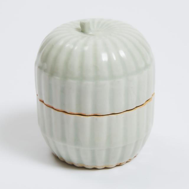 A Qingbai Melon-Form Box and Cover