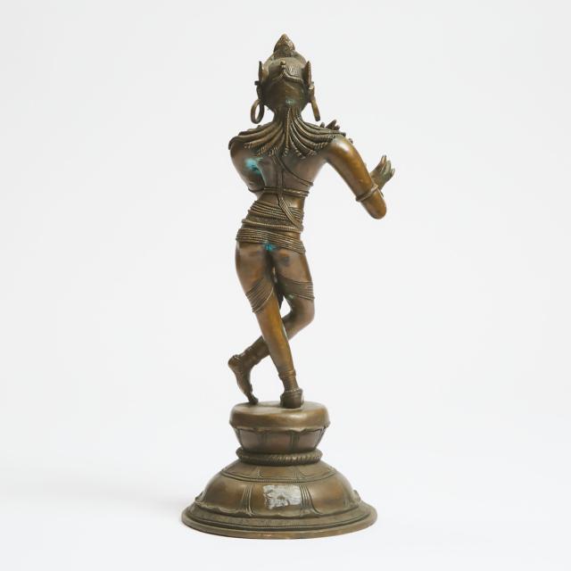 A Large Indian Bronze Figure of Krishna, 19th Century
