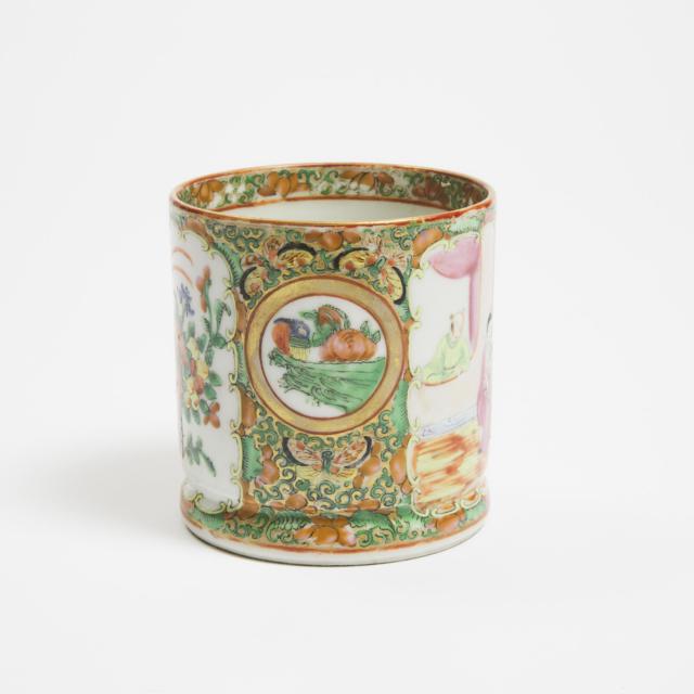 A Canton Export Famille Rose Mug, 19th Century