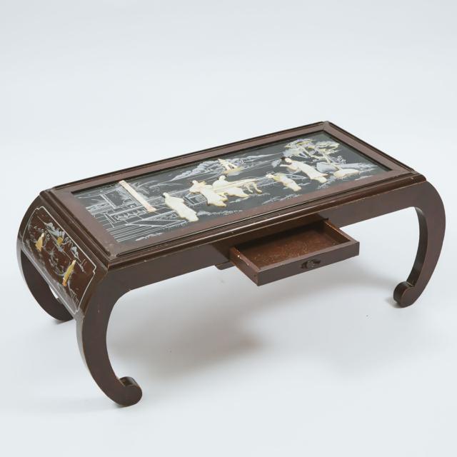 A Chinese Inlaid Coffee Table, Mid 20th Century