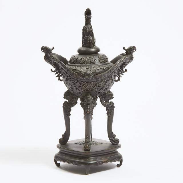 A Bronze Koro (Incense Burner), Edo/Meiji Period, 19th Century