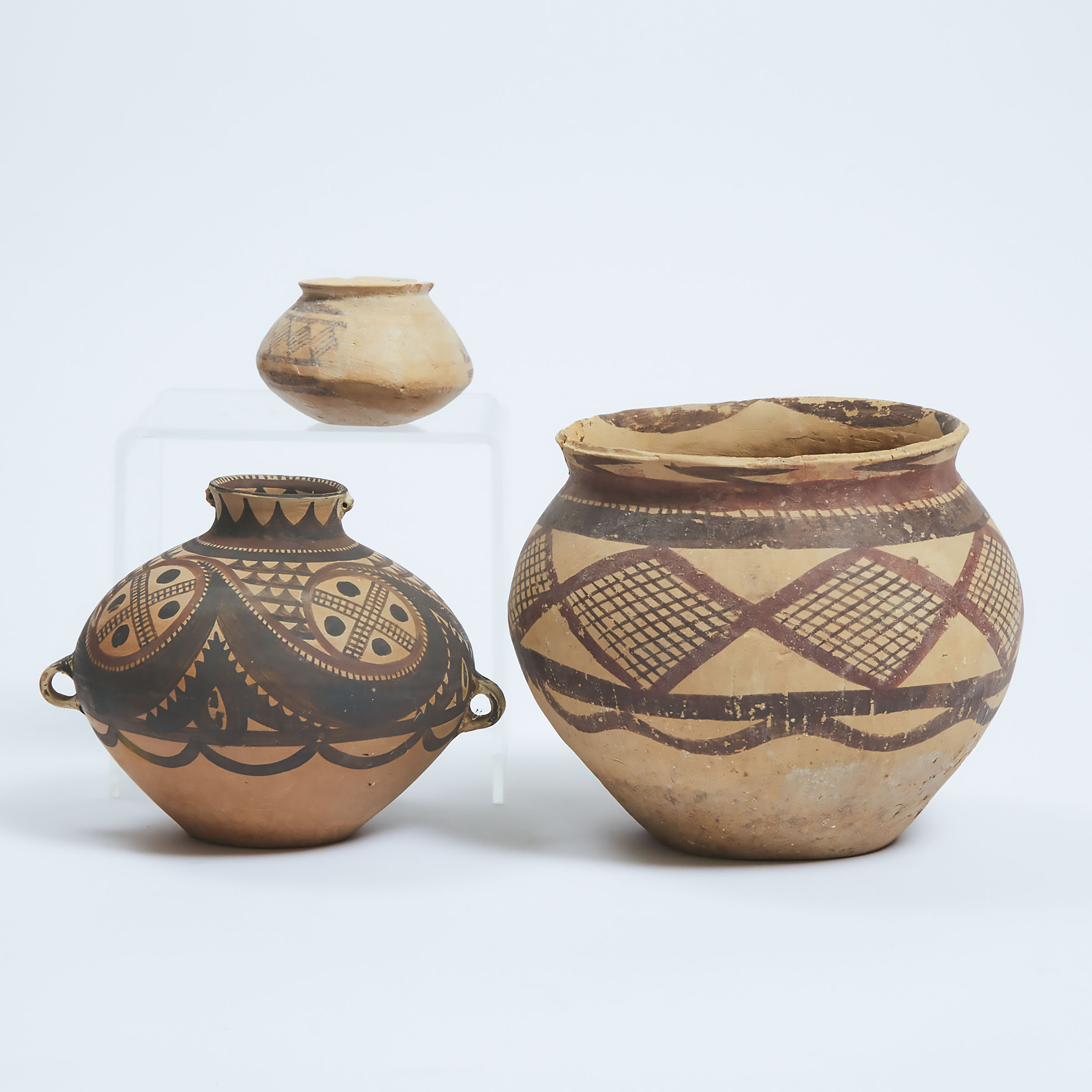 Three Chinese Neolithic-Style Pottery Vessels