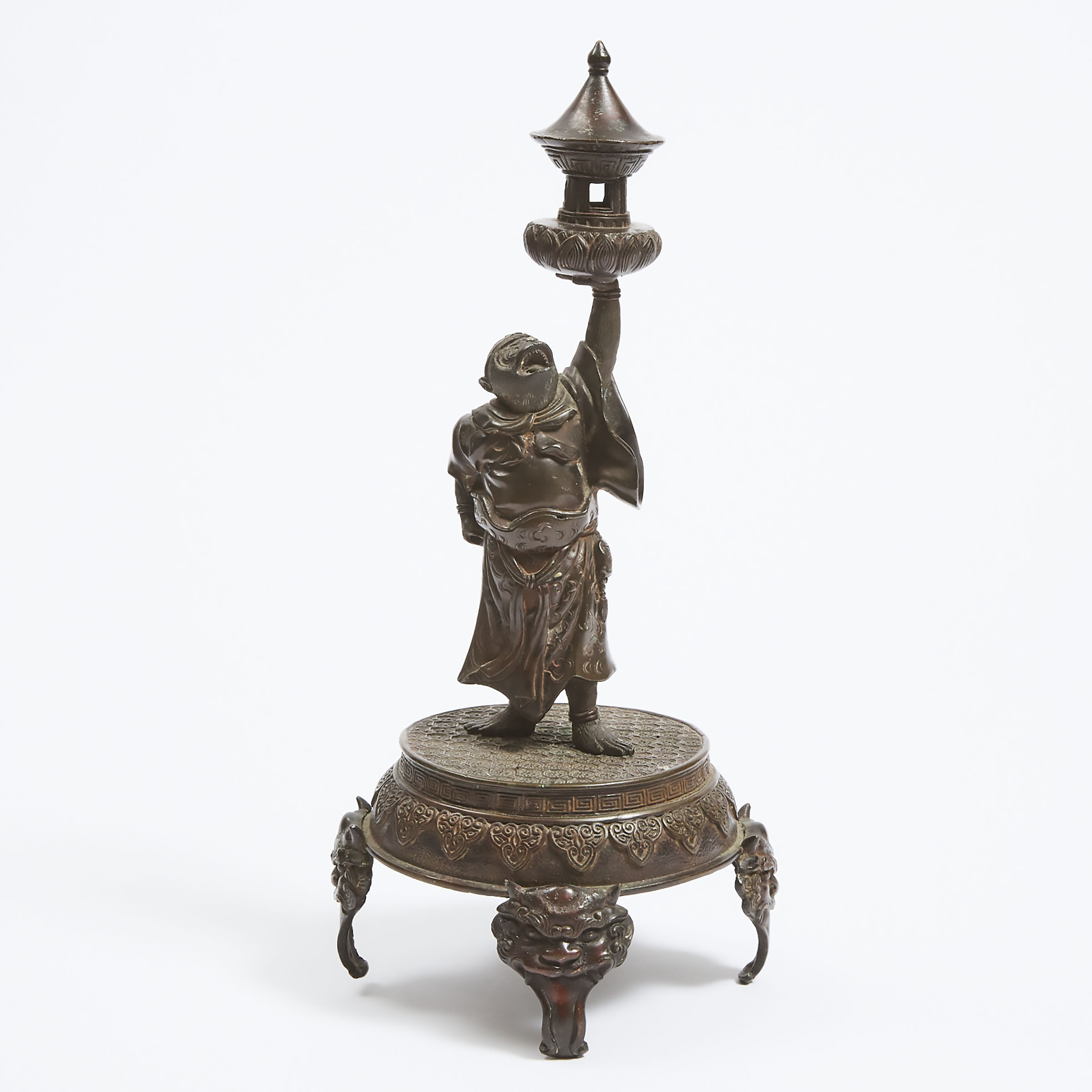 A Bronze Candlestick of the Monkey King (Son Goku), Edo/Meiji Period, 19th Century