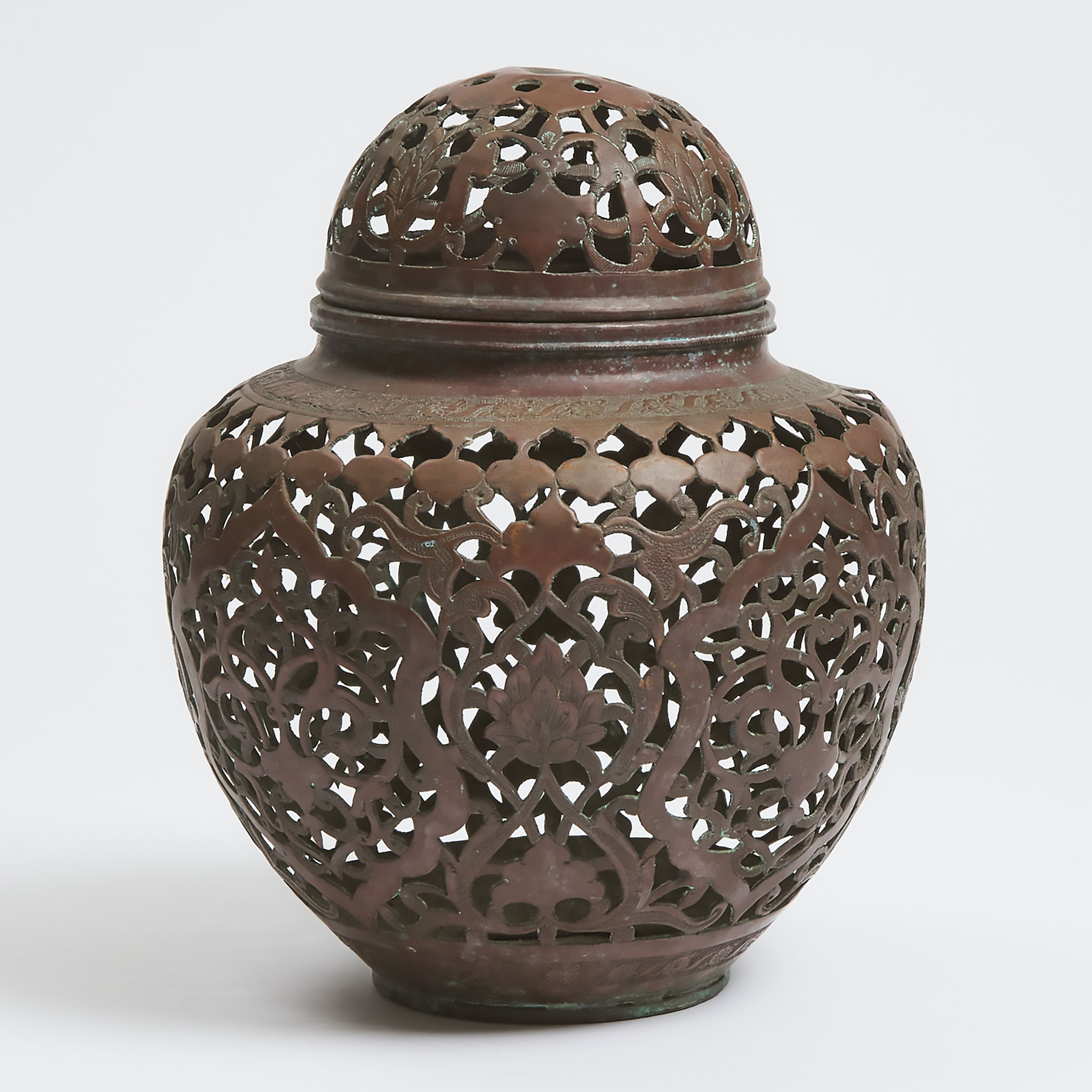 An Indian Copper Incense Burner, 19th Century