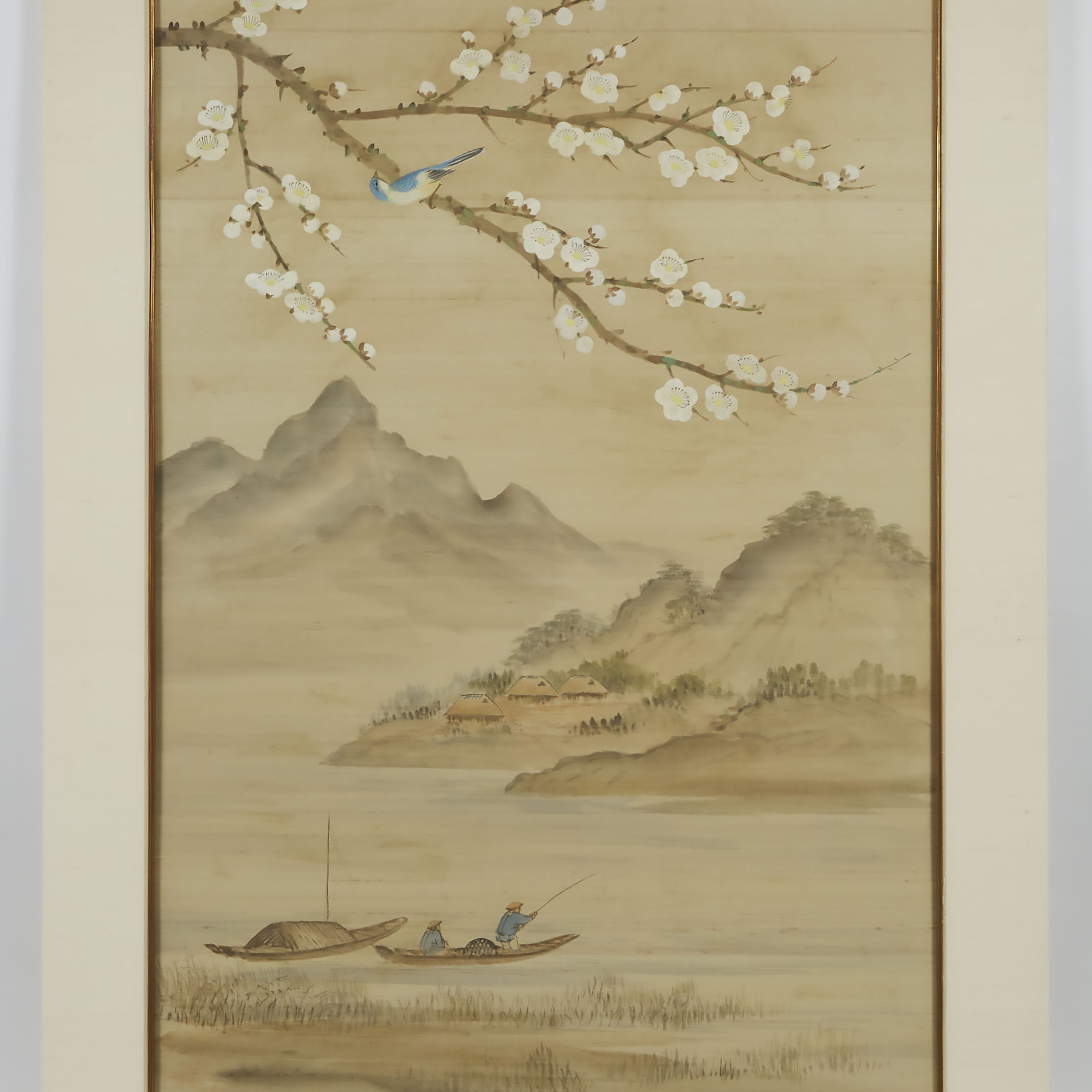 A Pair of Large Chinese Watercolour Landscape Paintings, Early to Mid 20th Century