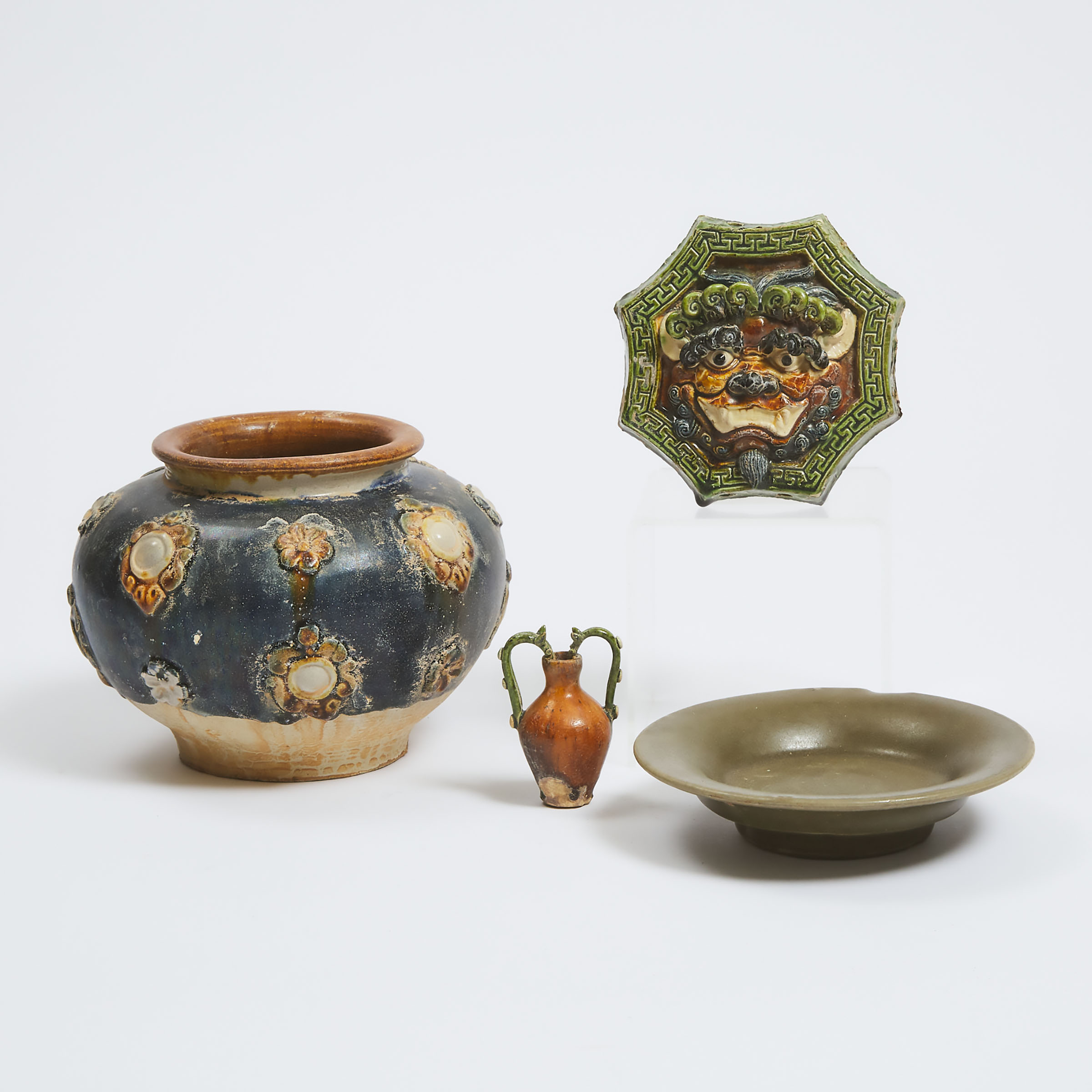 A Group of Four Tang and Ming-Style Ceramic Wares