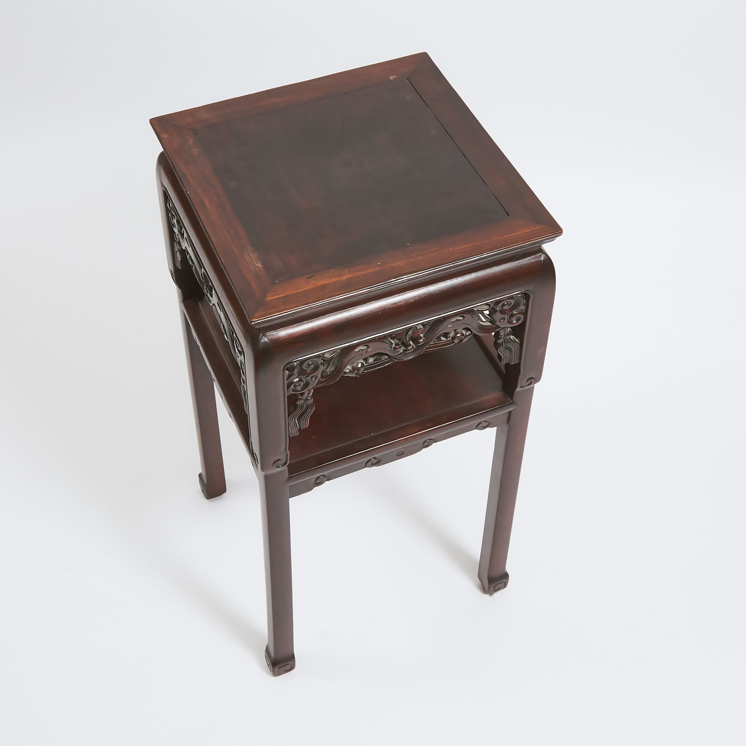 A Chinese Rosewood Square Table, Early to Mid 20th Century 