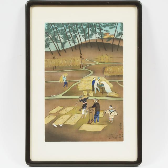 Kawase Hasui (1883-1957), Hiroshi Yoshida (1876-1950), Tsuchiya Koitsu (1870-1949), Shiro Kasamatsu (1898-1991), Takashi Ito (1894-1982), and Other, A Group of Eight Japanese Woodblock Prints