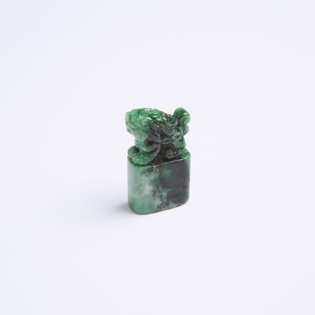 A Group of Five Jade and Jadeite Seals, Ming Dynasty and Later