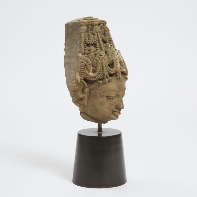 A Pala Sandstone Head of Vishnu, 12th Century or Later