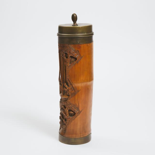 A Chinese Bamboo Incense Holder, Republican Period