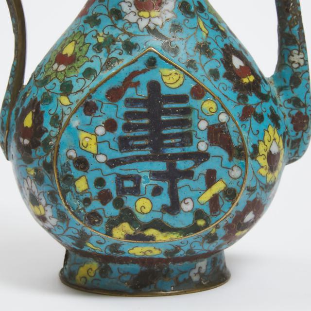 A Cloisonné Enamel Ewer, Ming/Qing Dynasty