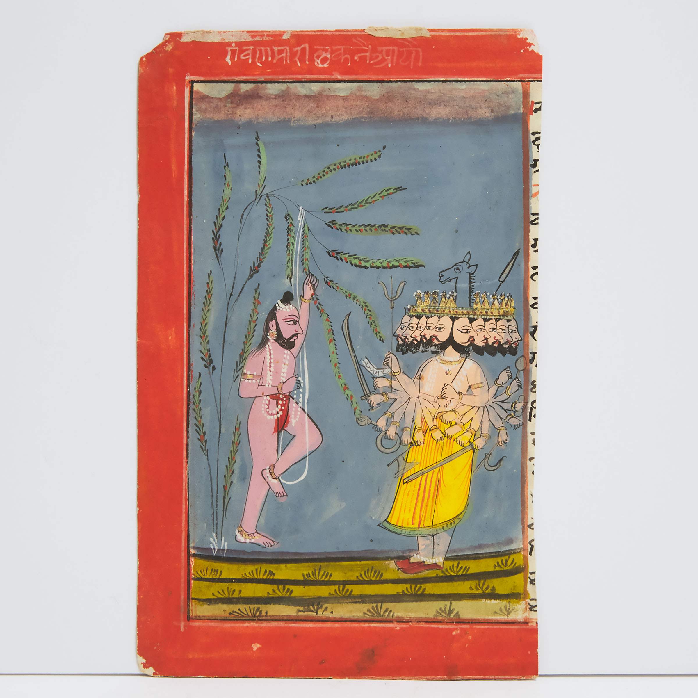 An Indian Double-Sided Painting of Ravana and Shurpanakha, 19th Century