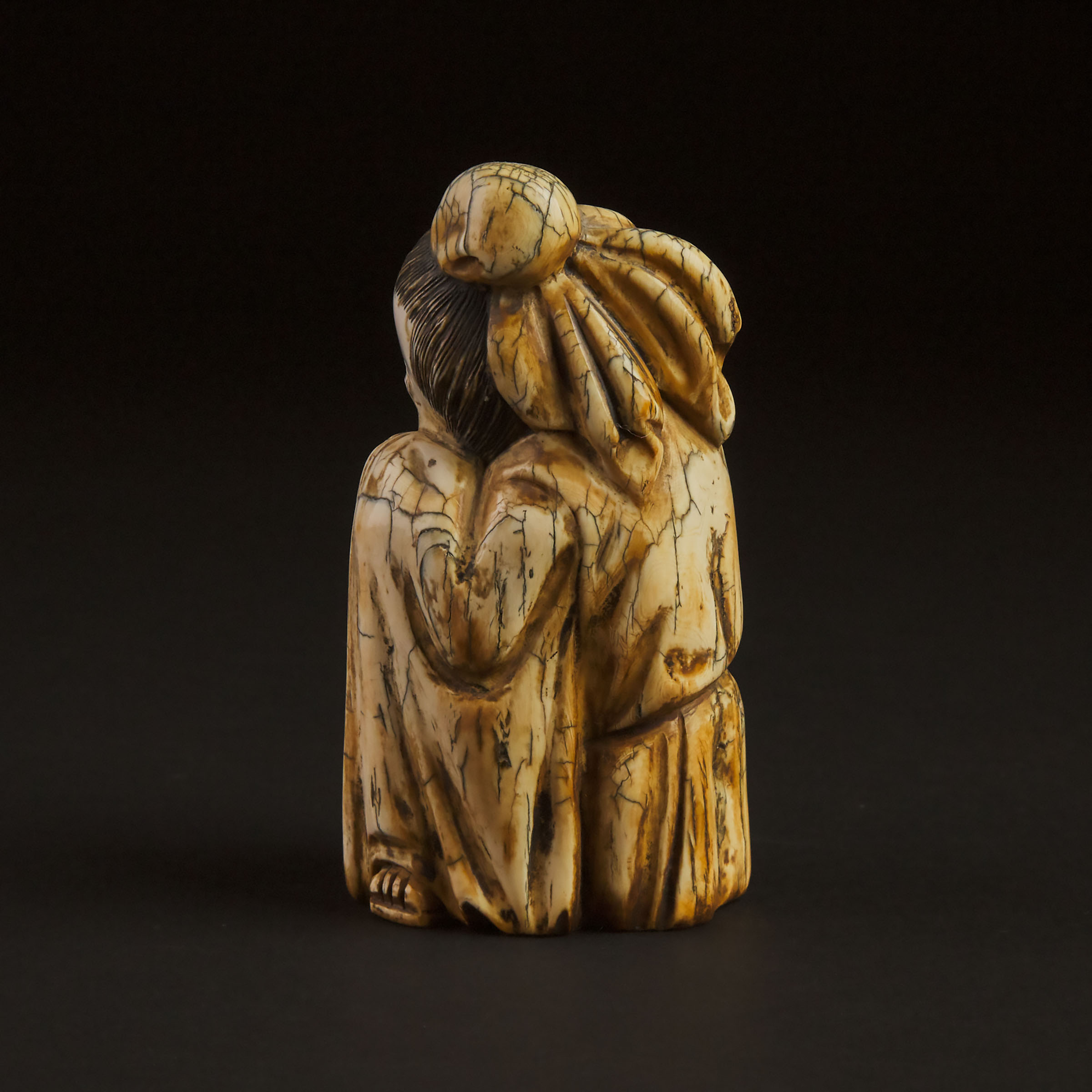 An Ivory Carving of the Drunken Poet Li Bai, Early to Mid 20th Century