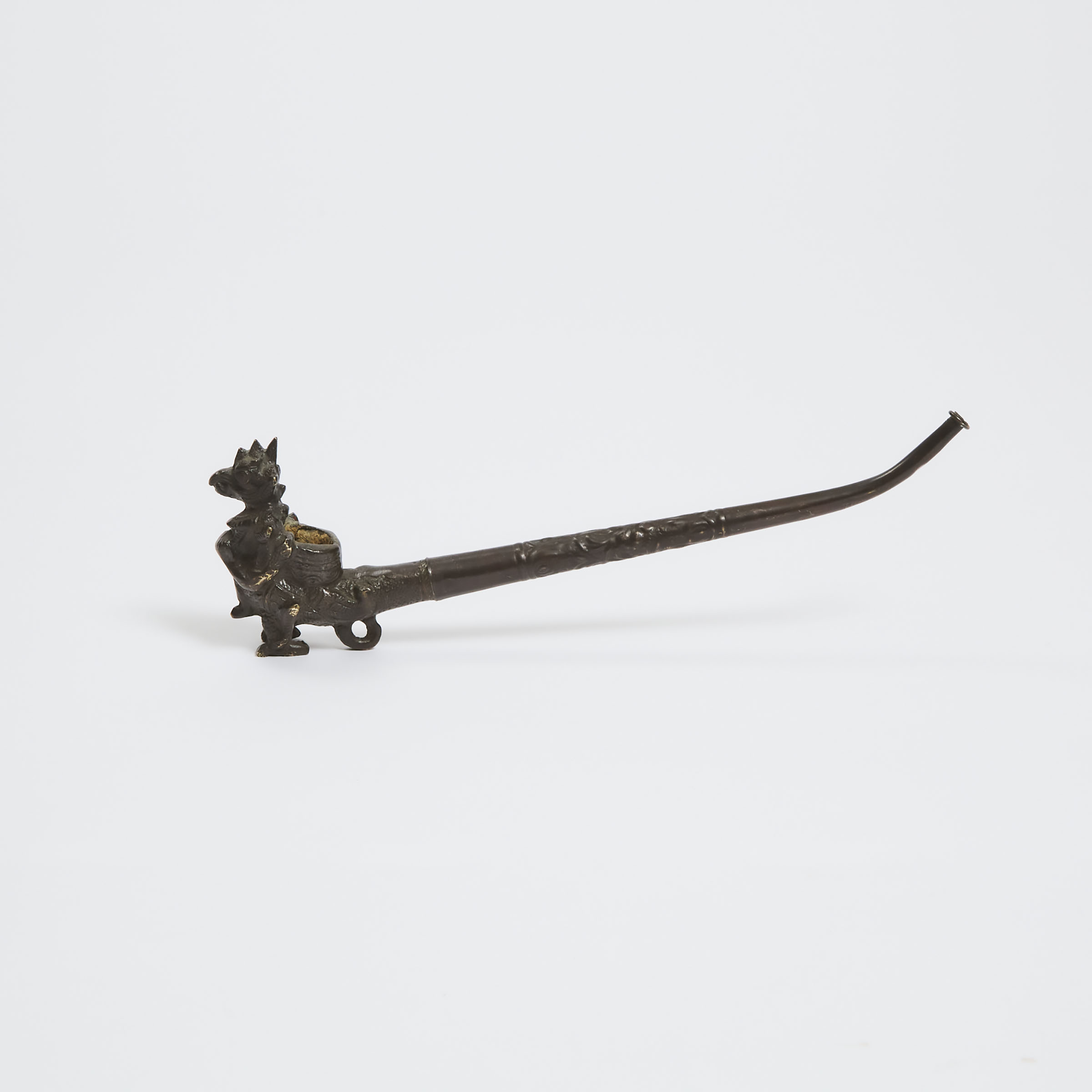 A Bronze Garuda-Form Tobacco/Opium Pipe, 19th Century 
