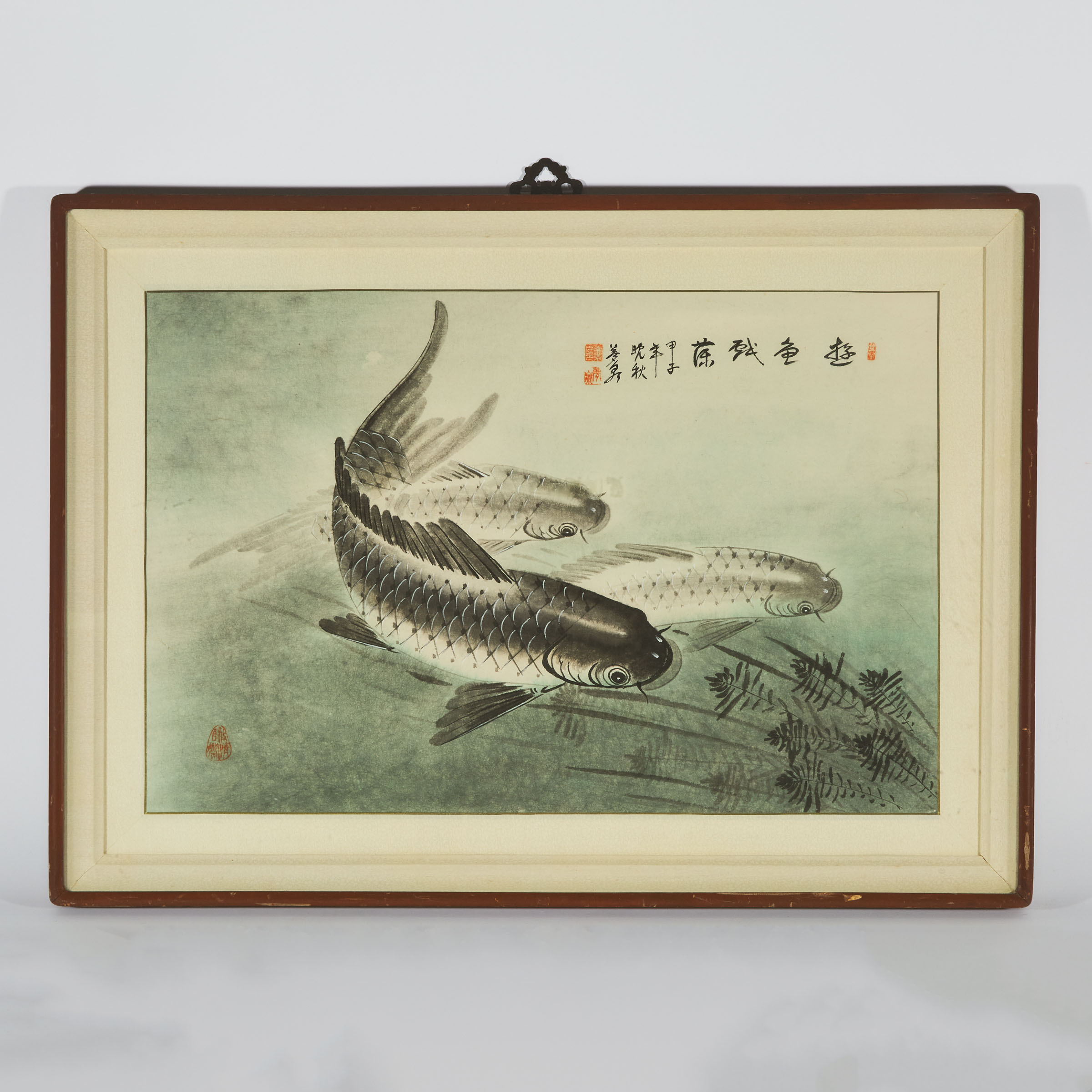 Jeremy Yong (Korean), A Watercolour Painting of Carp