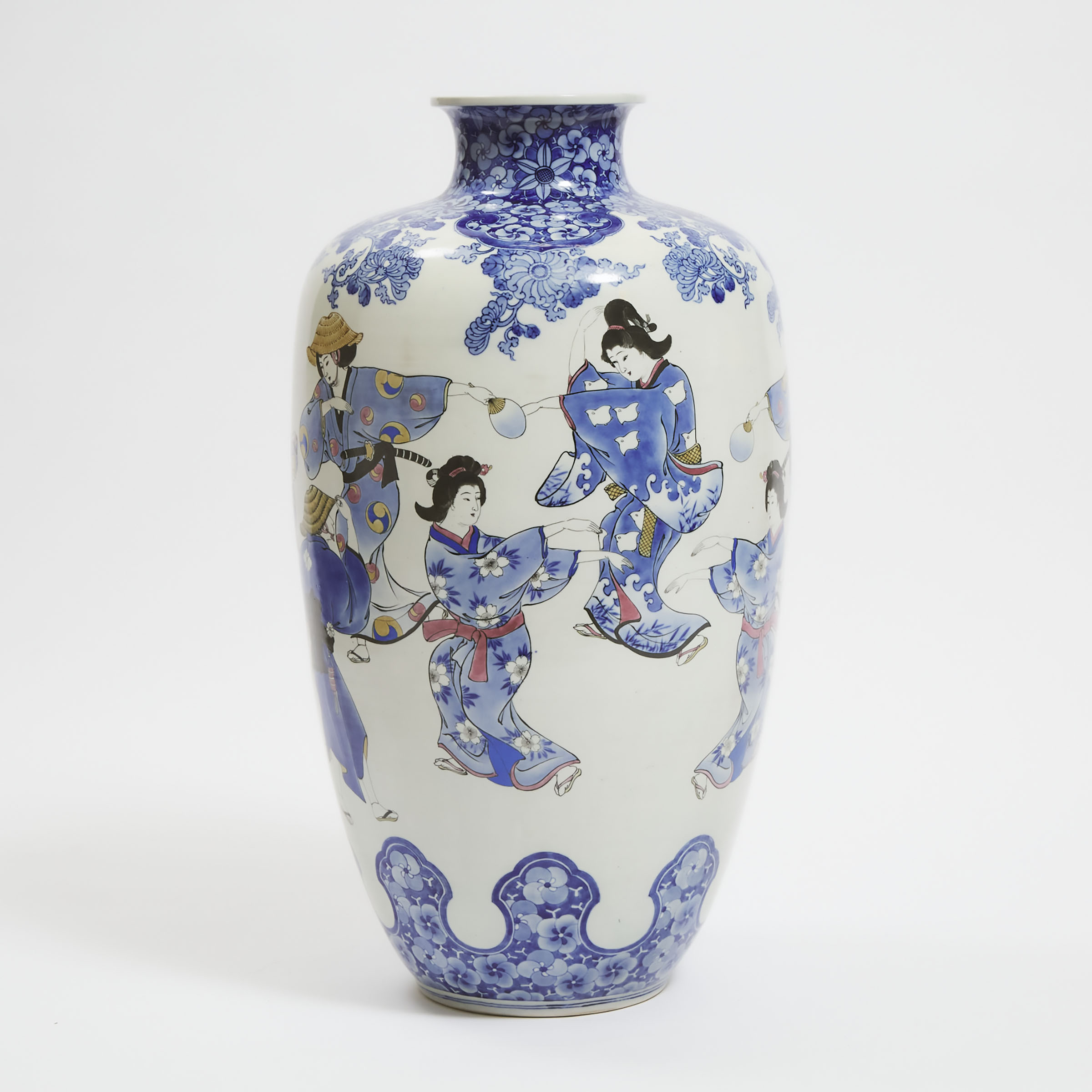 A Massive Japanese Arita Blue and White Vase, Early to Mid 20th Century