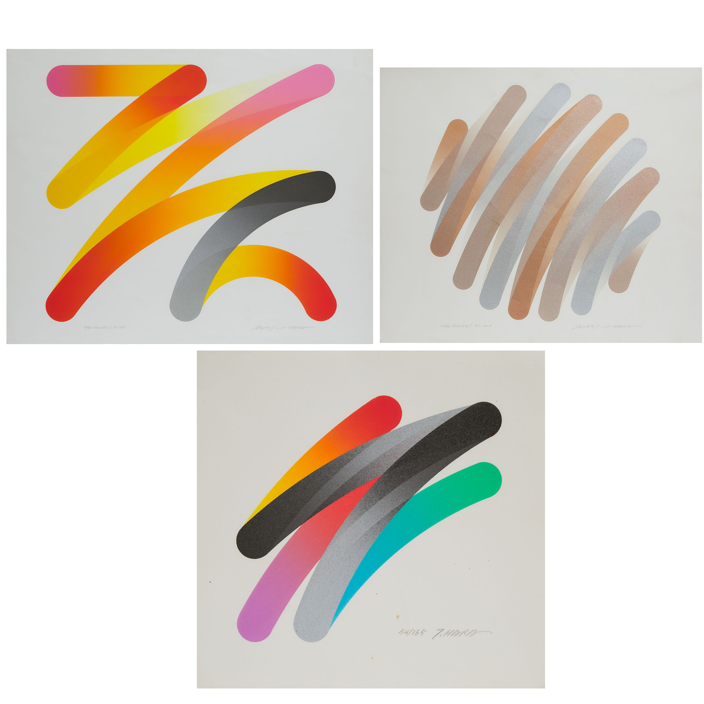 Takeshi Hara (1942-), Three Lithograph Prints