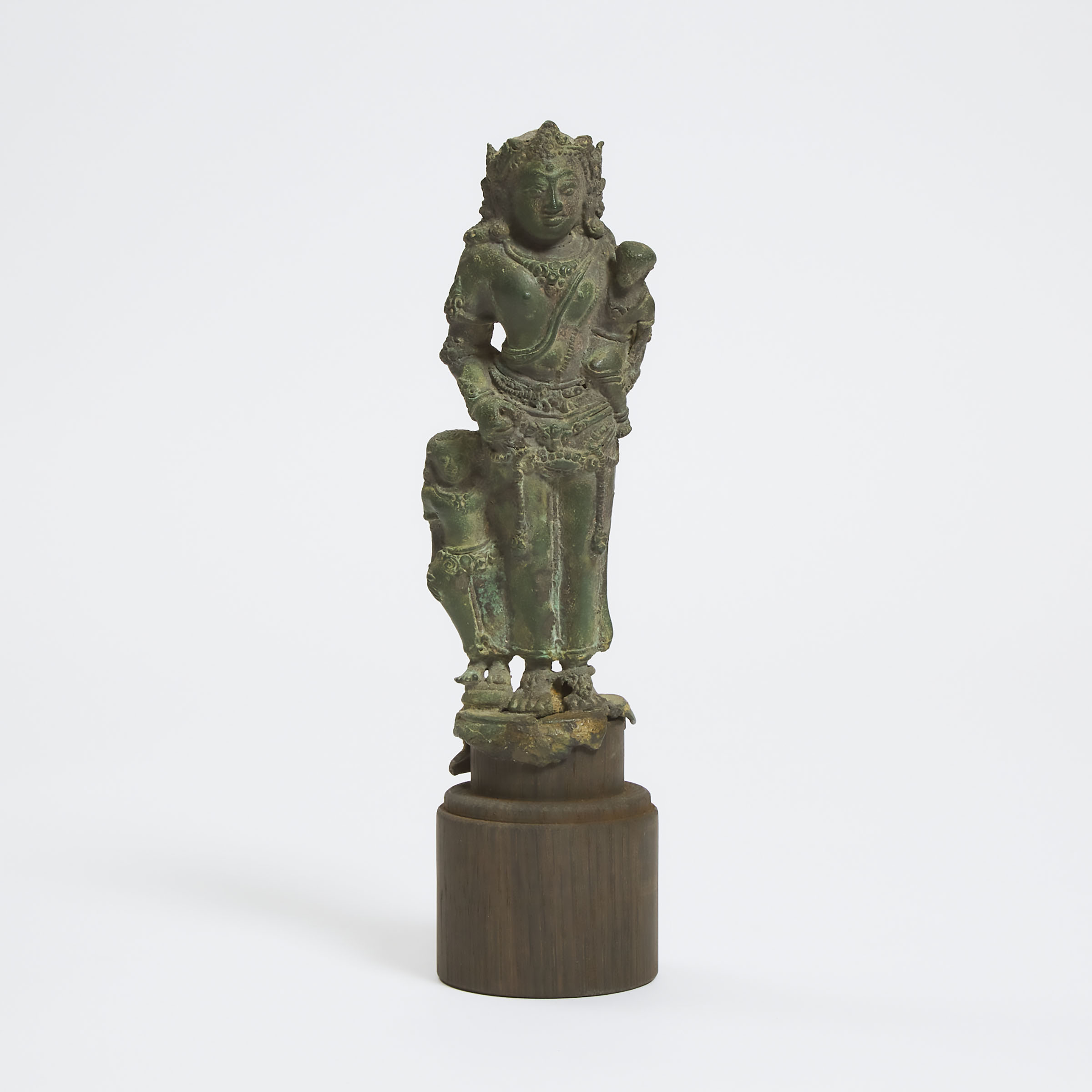 A Bronze Figure of a Mother Goddess, Java, 14th Century