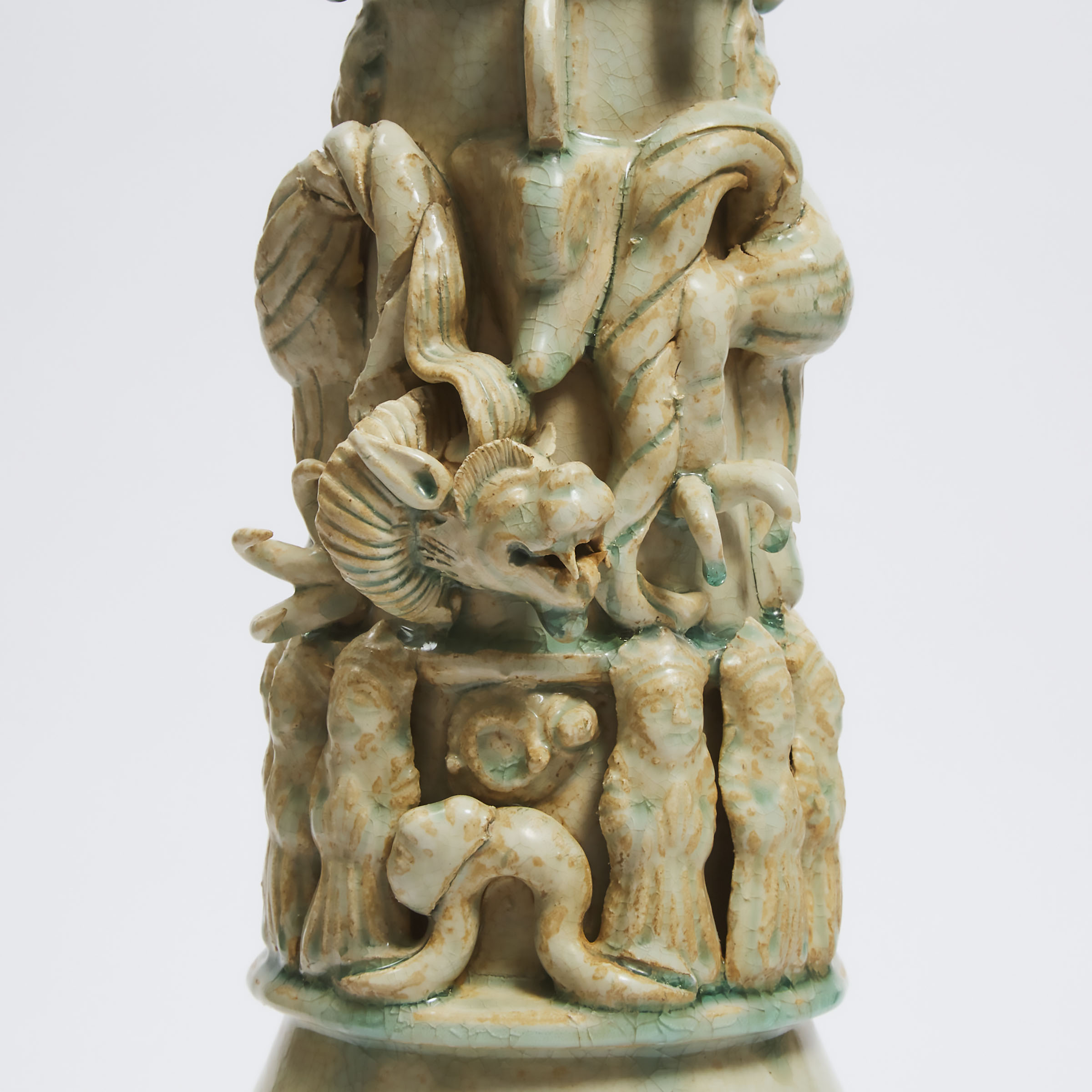 A Song-Style Qingbai Funerary Jar and Cover
