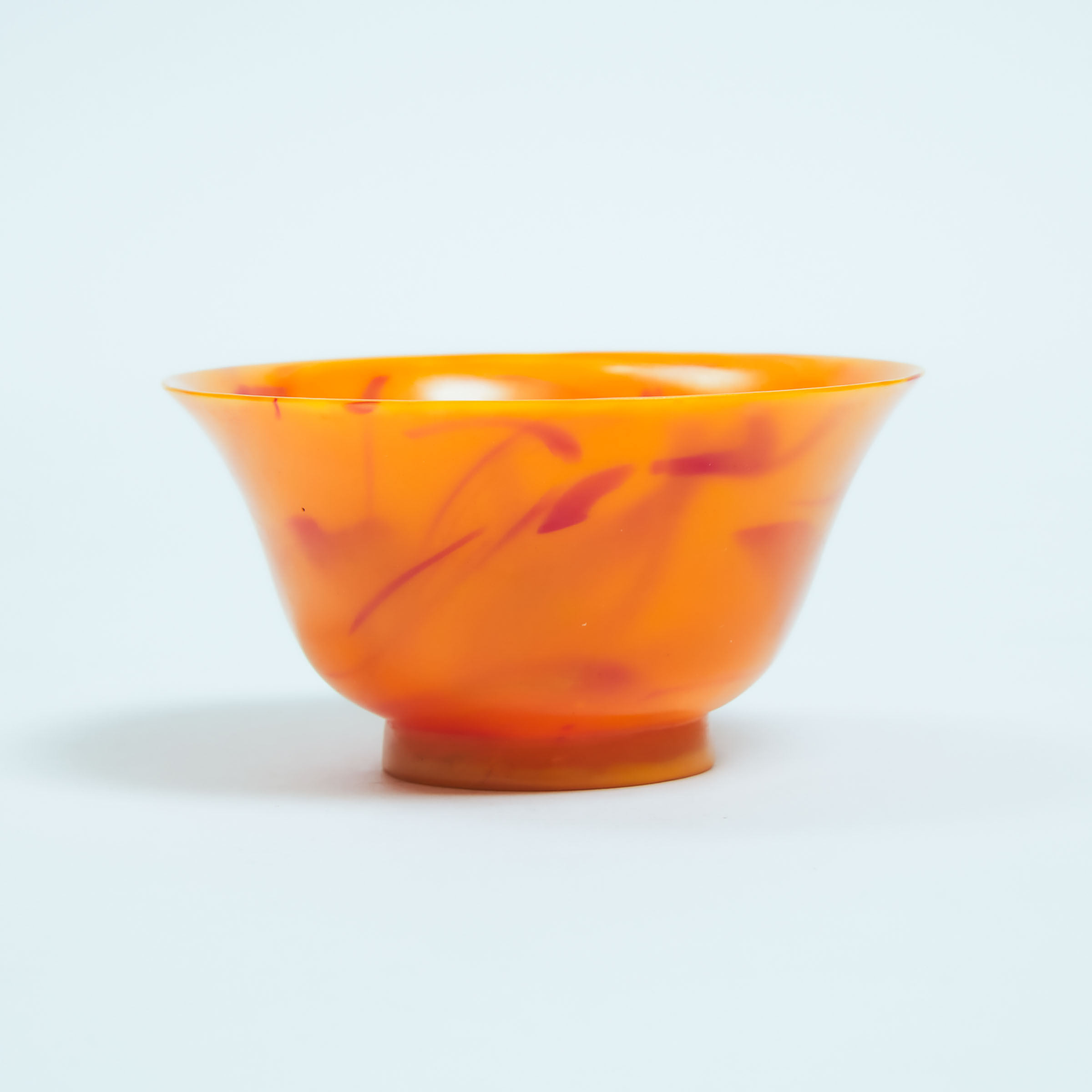 An Imitation Realgar Glass Cup, Qianlong Mark