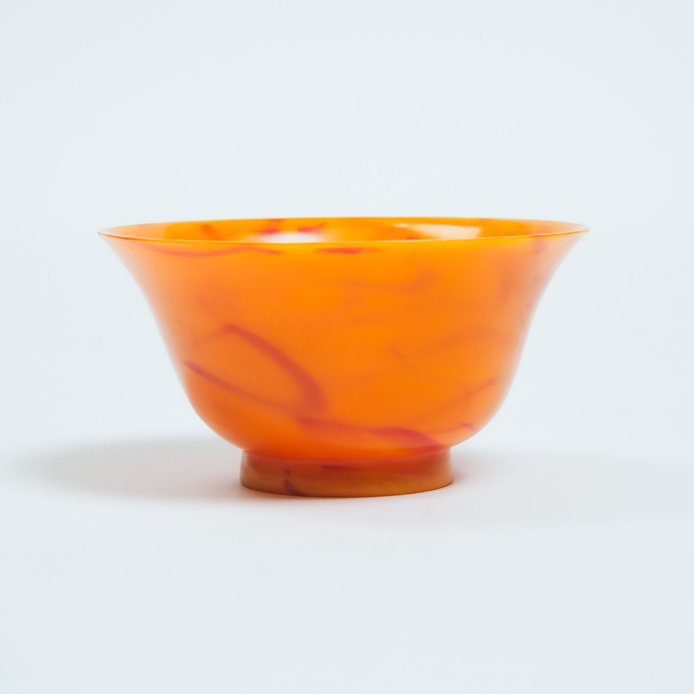An Imitation Realgar Glass Cup, Qianlong Mark