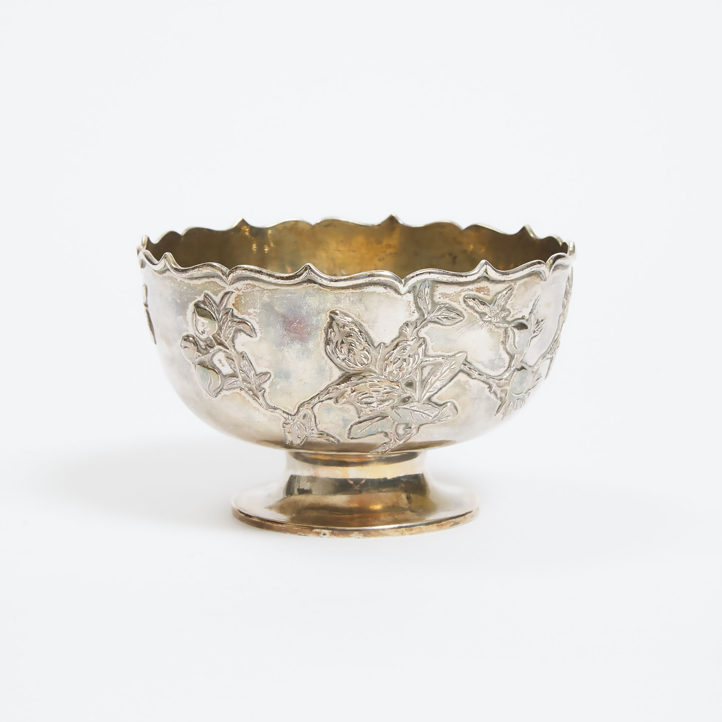 A Chinese Export Silver 'Three Abundances' Bowl, Late 19th/Early 20th Century