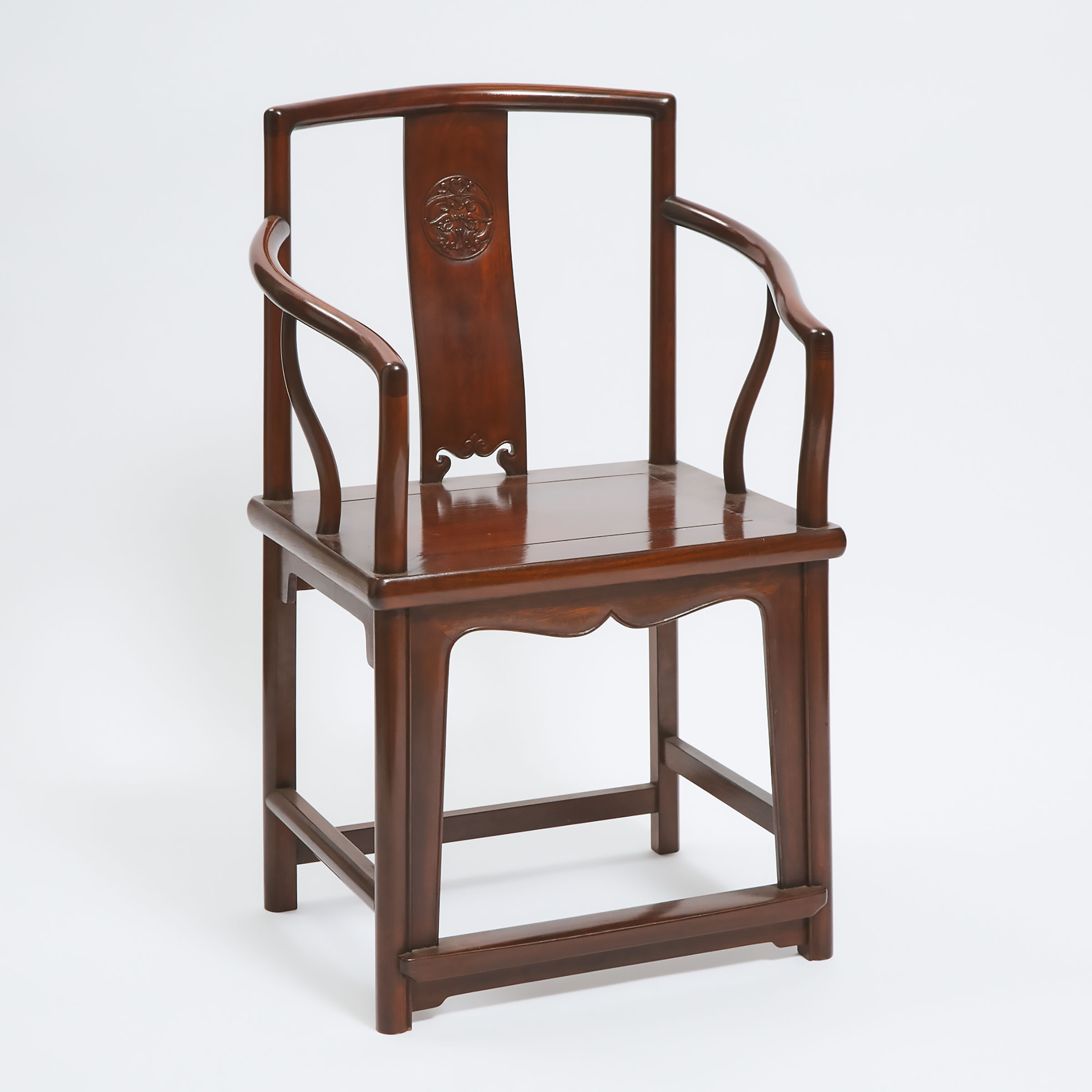 A Chinese Ming-Style Hardwood Chair, Early to Mid 20th Century
