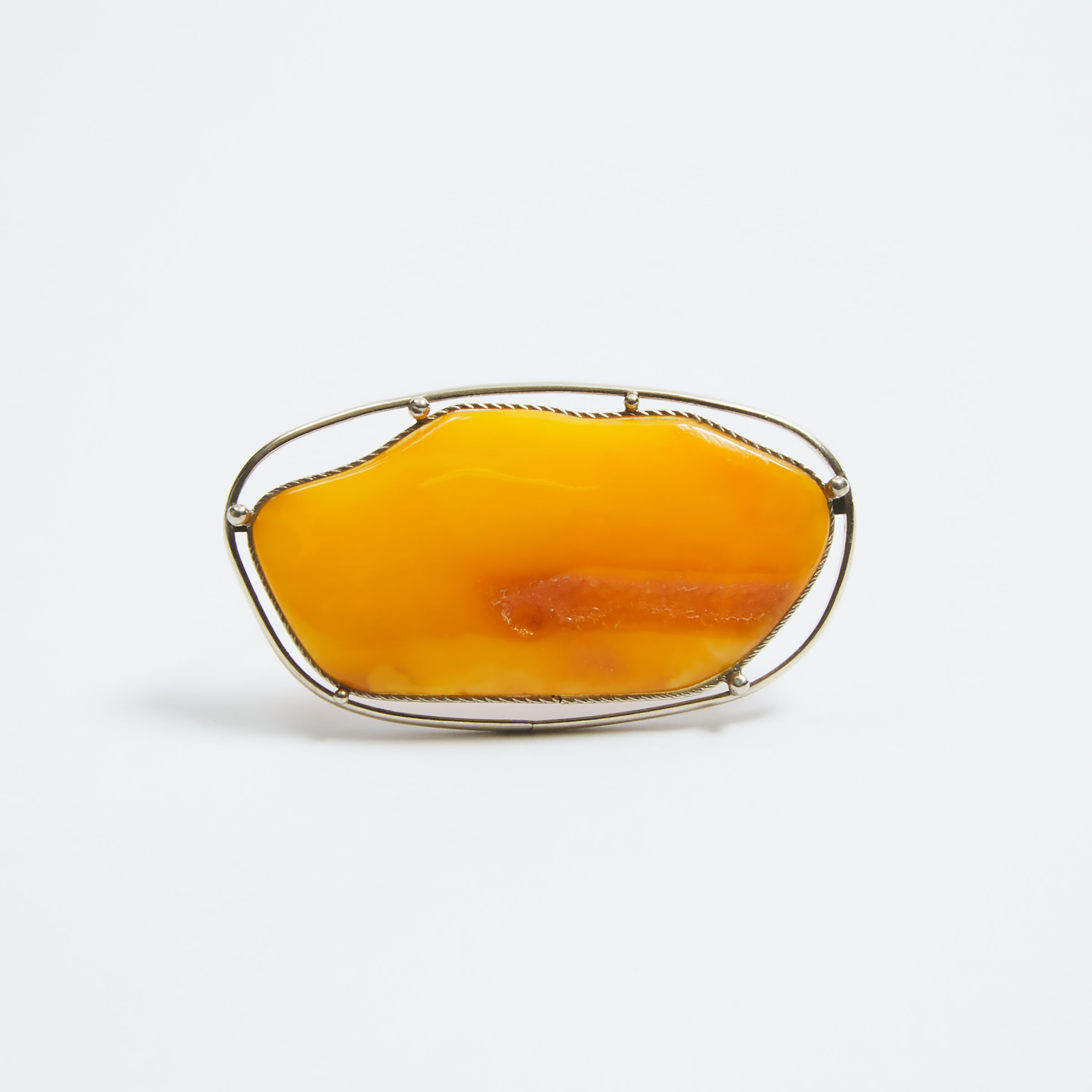 A Natural Amber Brooch 