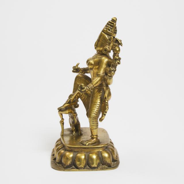 An Indian Bronze Figure of Durga, Maharashtra, 17th Century