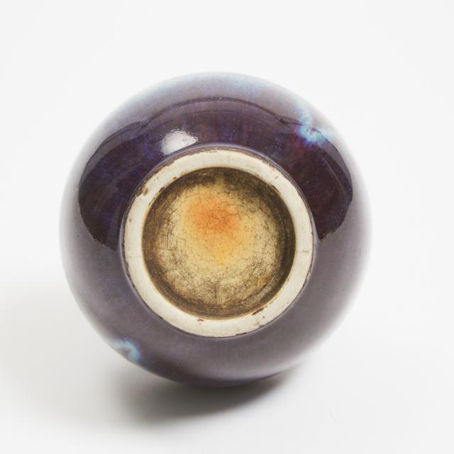 A Flambé-Glazed Baluster Vase With Twin Handles, 19th/20th Century