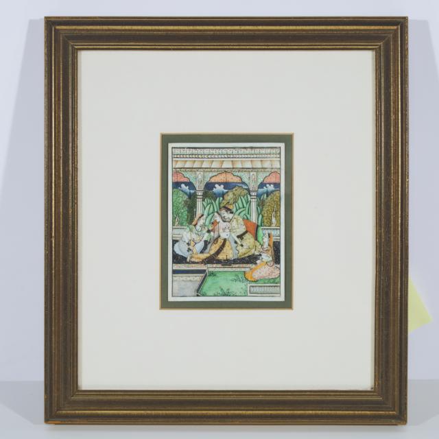 A Set of Four Indian Miniature Paintings on Ivory, Early to Mid 20th Century