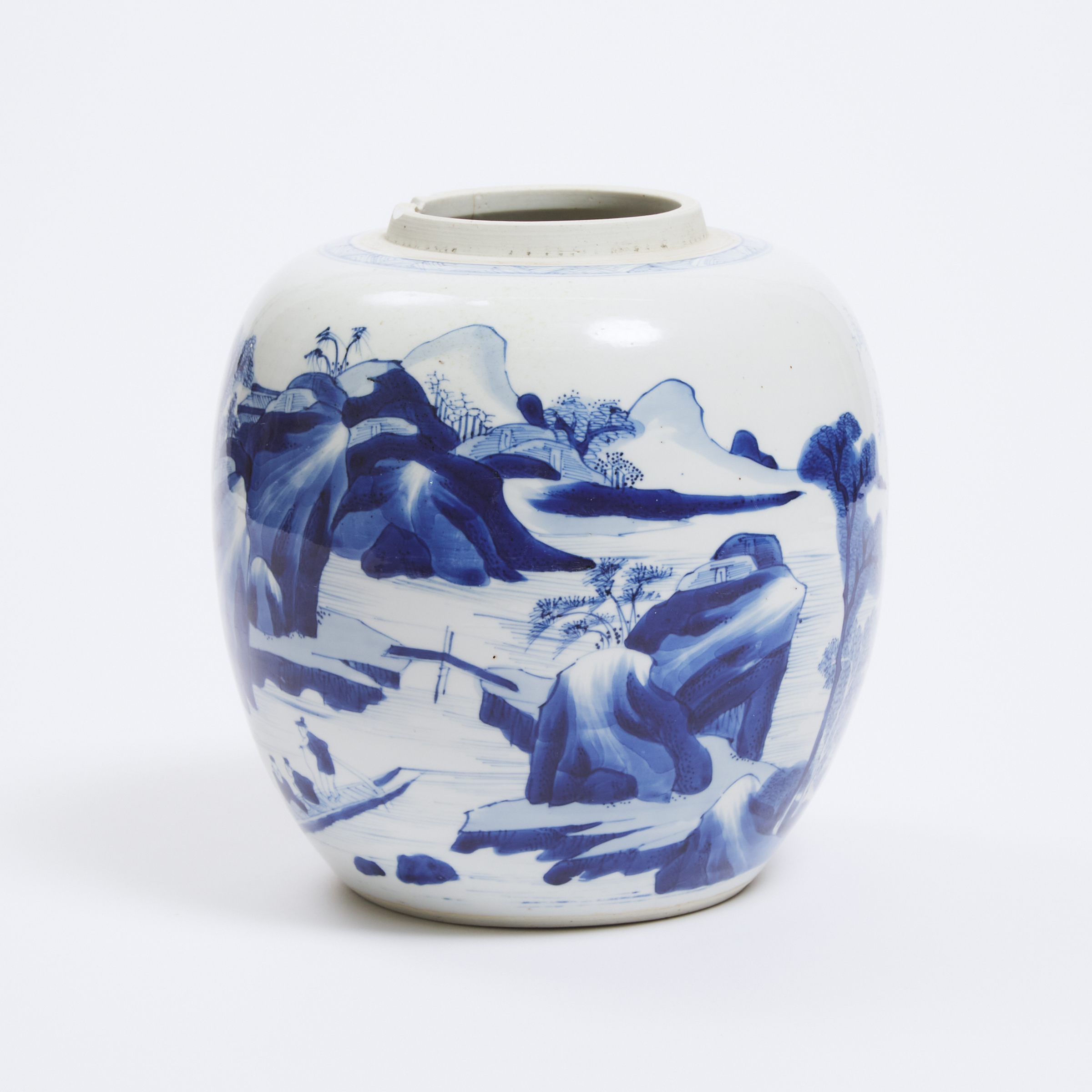 A Large Blue and White Ginger Jar, Kangxi Period (1662-1722)