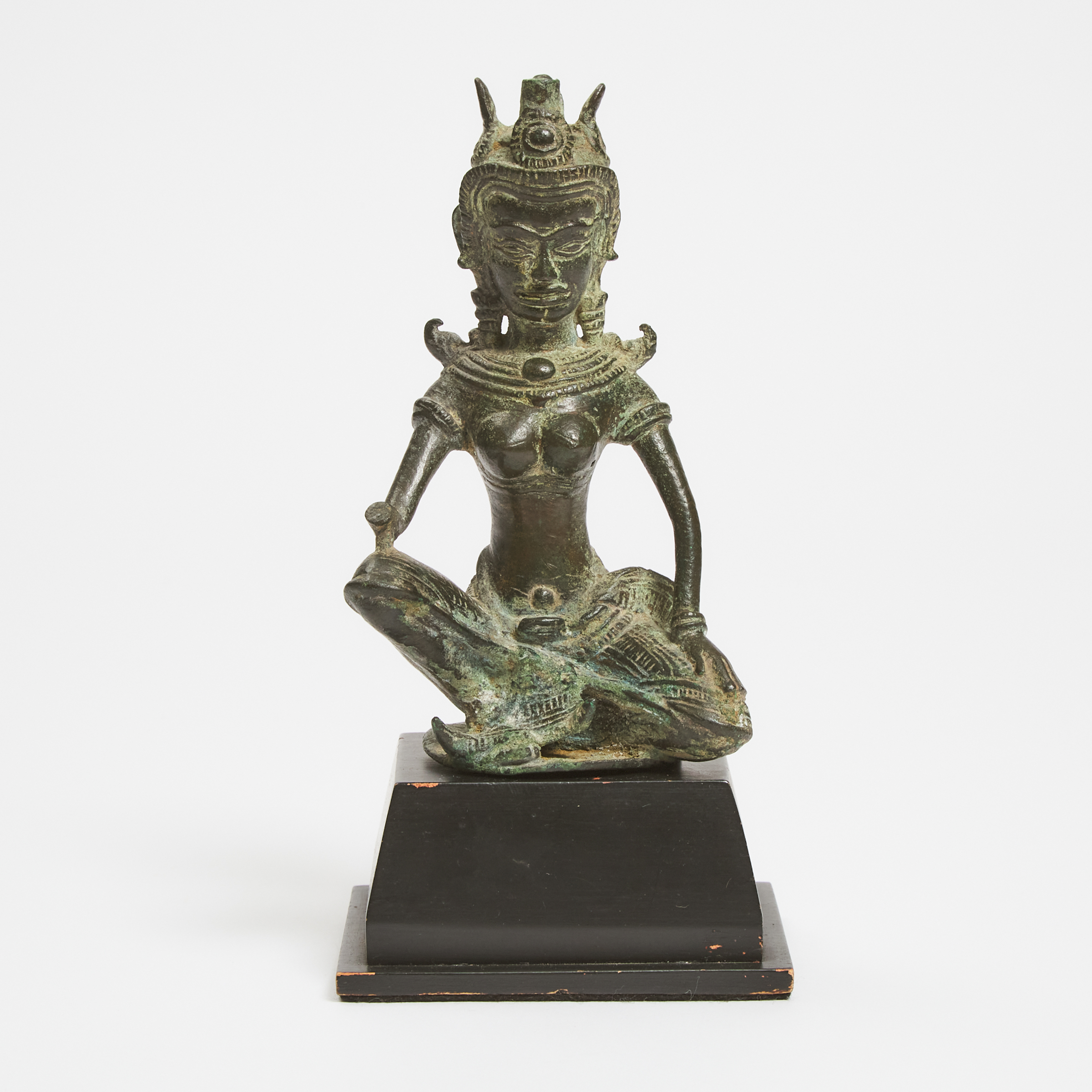 A Khmer Bronze Figure of Tara, 14th Century