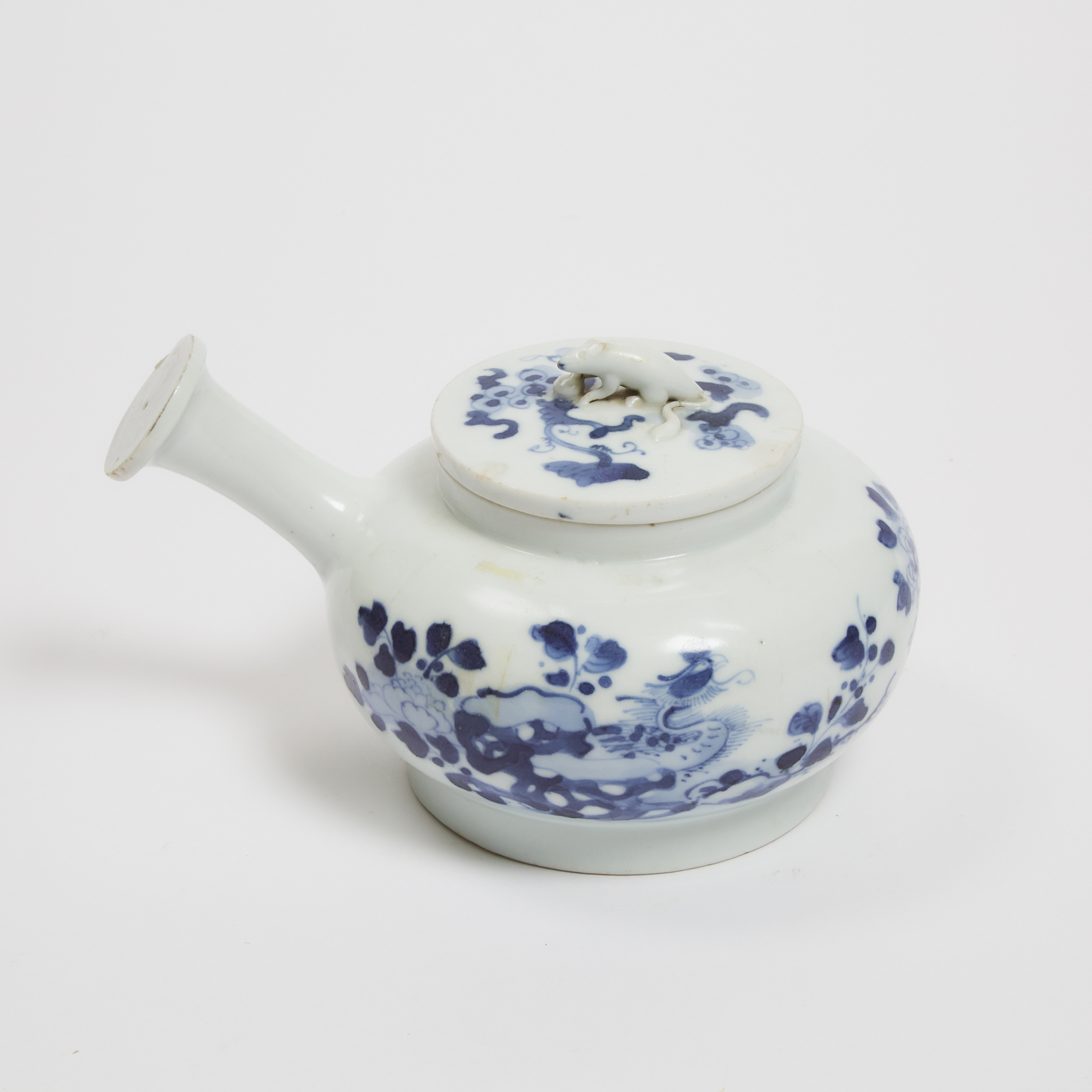 A Blue and White 'Phoenix' Teapot, 18th Century