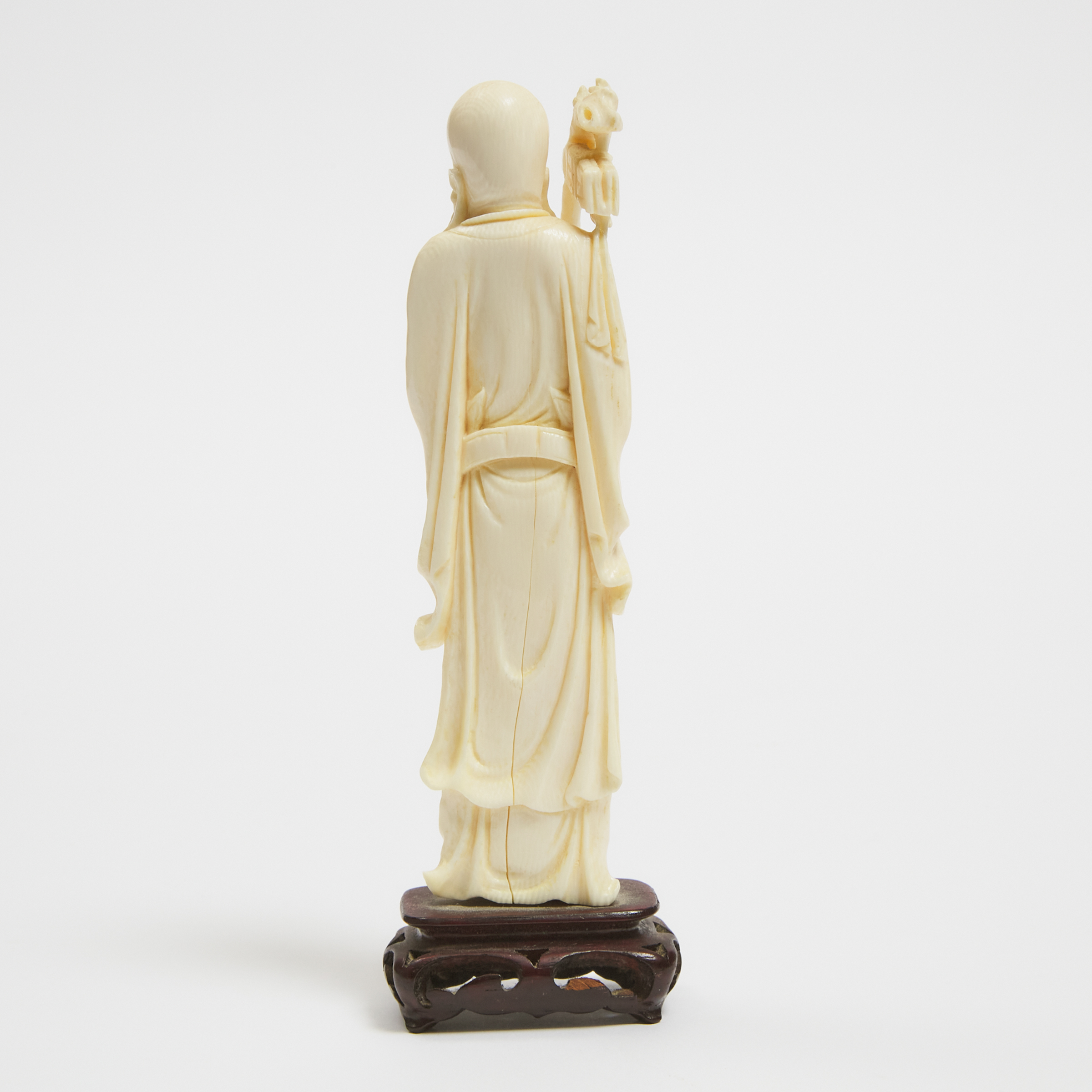 An Ivory Figure of a Shoulao, Late Qing/Republican Period, 19th/20th Century