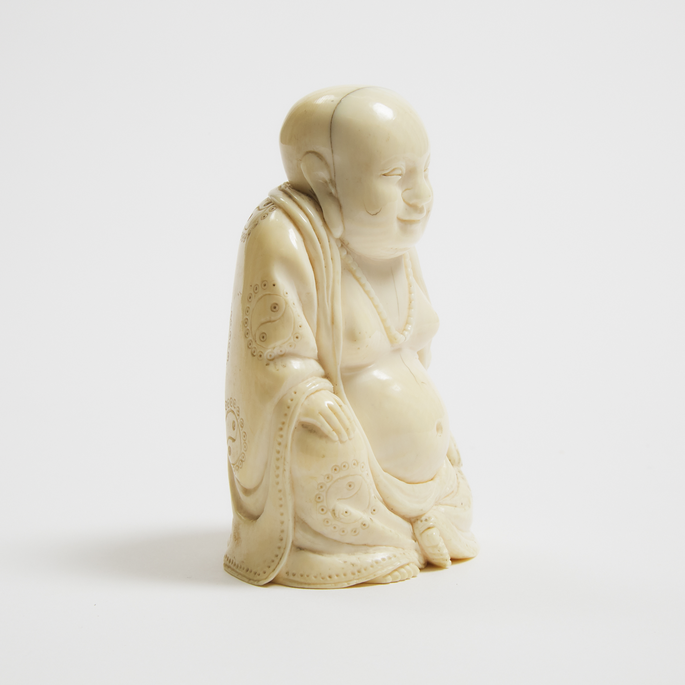 An Ivory Figure of the Buddha Maitreya, Republican Period, Early 20th Century