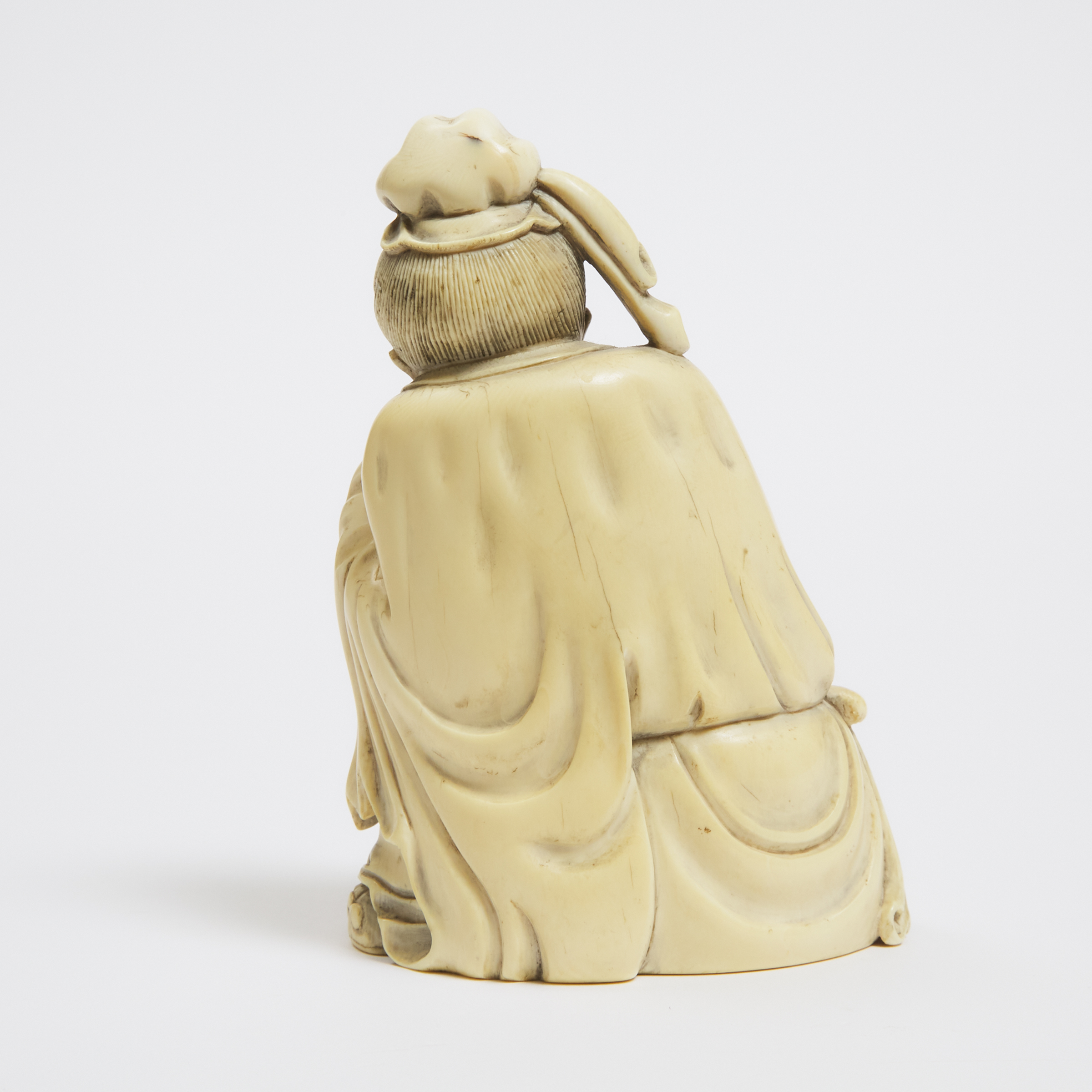 An Ivory Figure of the Drunken Poet Li Bai, Early to Mid 20th Century
